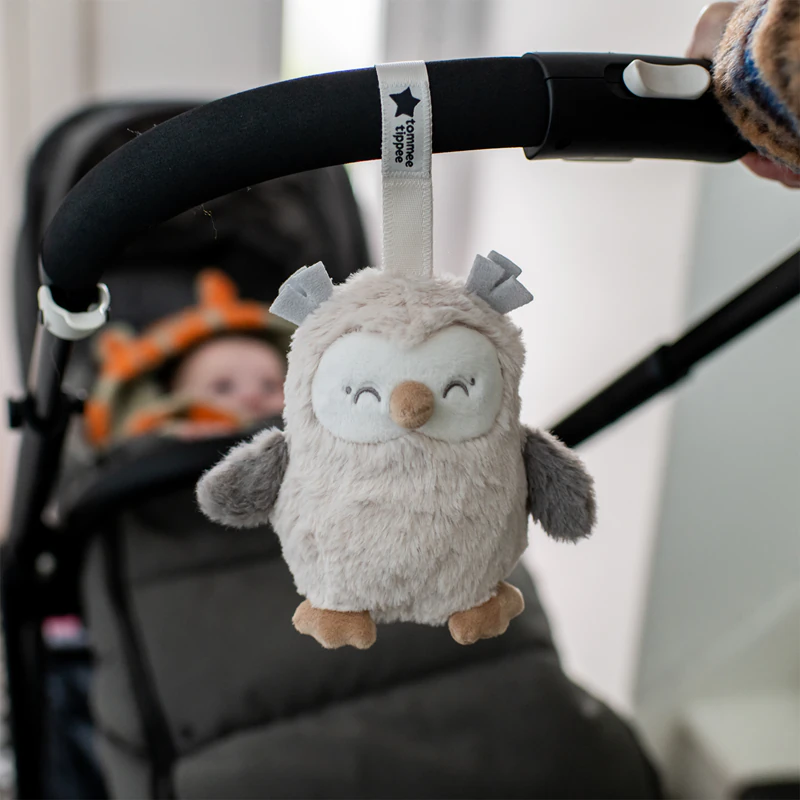 Brinquedo de pendurar Tommee Tippee Grofriend Ollie the Owl com melodia e contraste