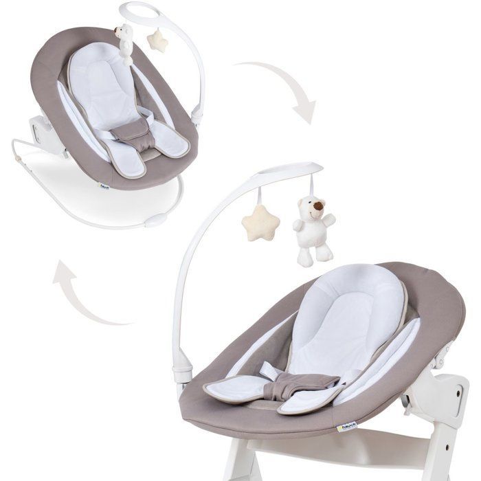 Cadeira de Descanso Infantil Hauck Alpha Deluxe com Arco de Brinquedos - Bege