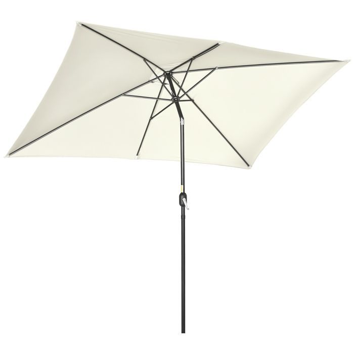 Outsunny - Parasol - Metaal - 294x198x255cm - Crème