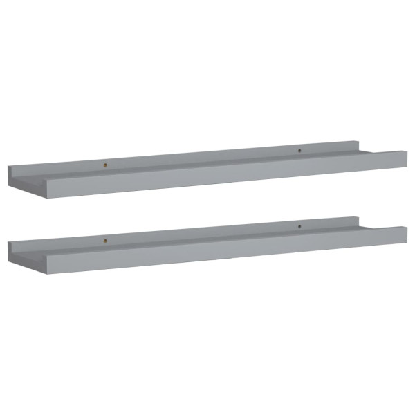Półka na zdjęcia Szary 60 x 9 x 3 cm MDF vidaXL