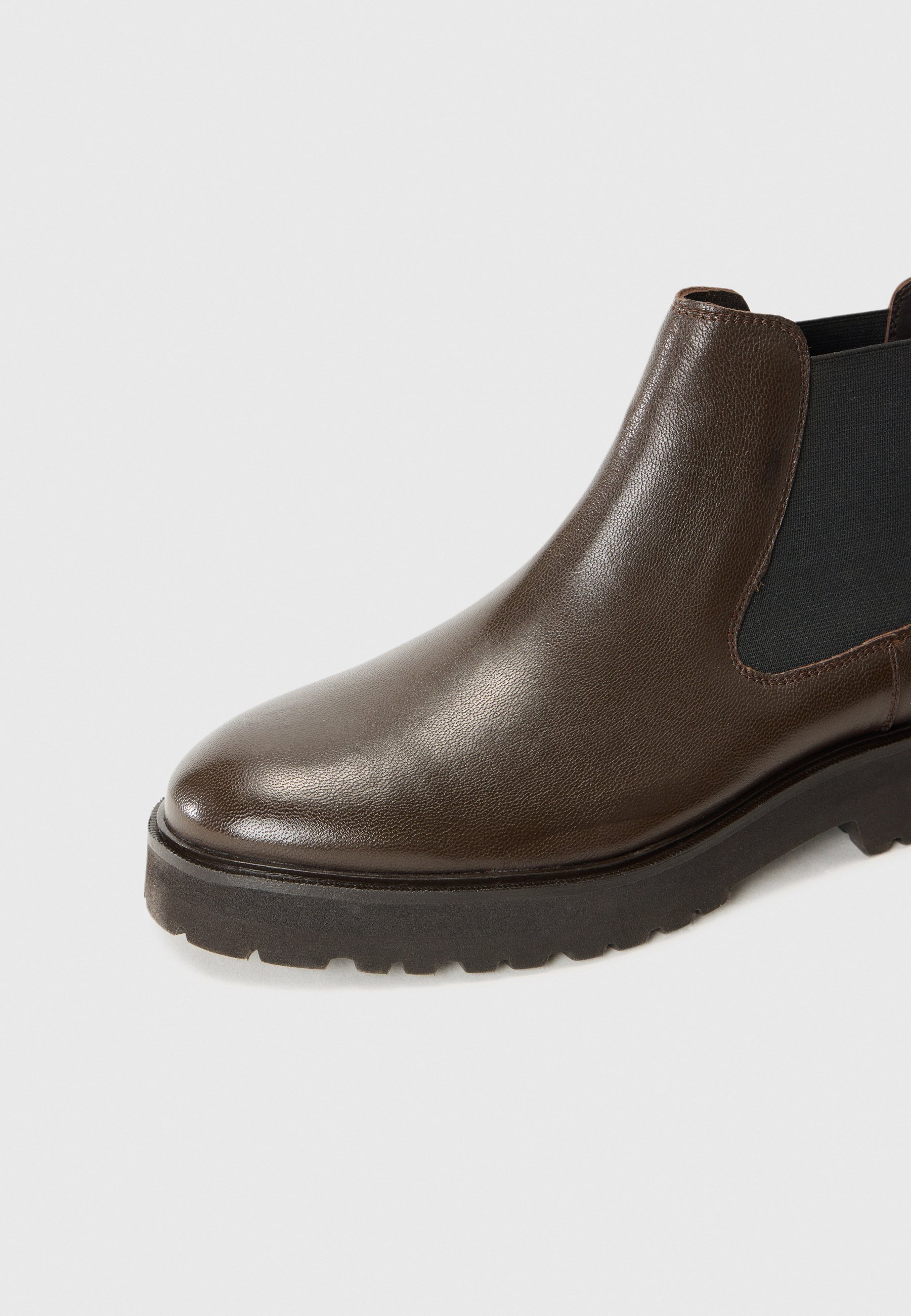 Pier One LEATHER - Klassieke enkellaarsjes - donkerbruin