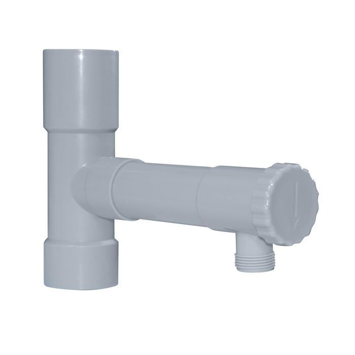 Conector de recuperación de agua de PVC - Jardibric - Ø50 mm - Salida roscada 20x27 - Instalación rápida