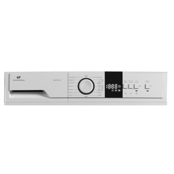 CONTINENTAL EDISON CESL12PCW Heat Pump Tumble Dryer - 12 kg - 60 cm - Energy Class E - White