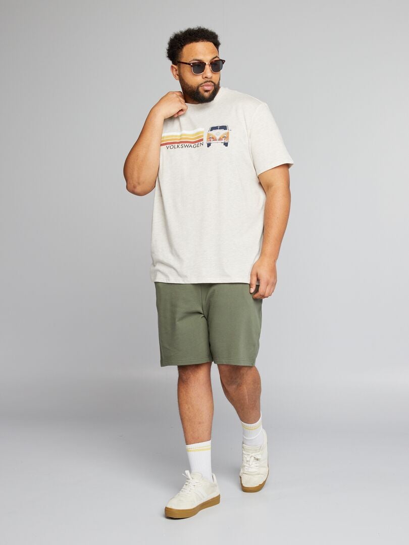 'Volkswagen' T-shirt met ronde hals - BEIGE