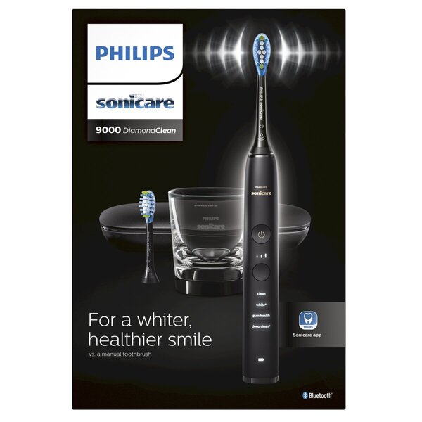 Philips Sonicare 9000 -sarjan DiamondClean-sähköhammasharja musta