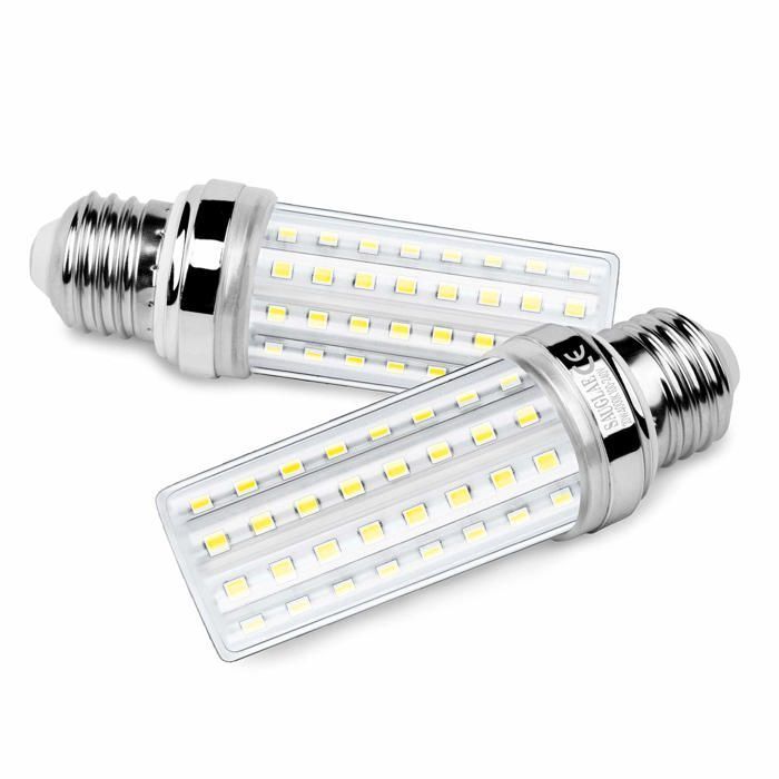 Kit com 3 lâmpadas LED tipo milho de 20W, equivalentes a lâmpadas incandescentes de 150W, 2300 lúmens, branco neutro 4000K, base de rosca E27.