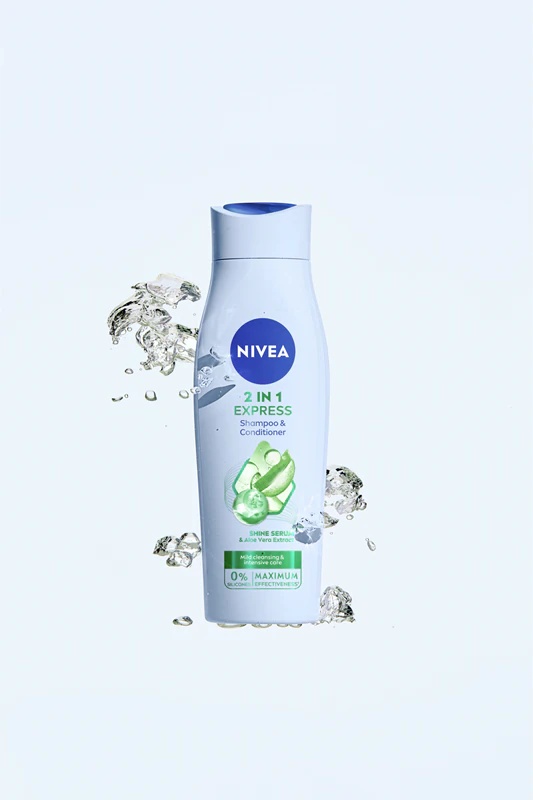 NIVEA 2v1 Care Express Protect & Moisture 2-v-1 šampon in balzam