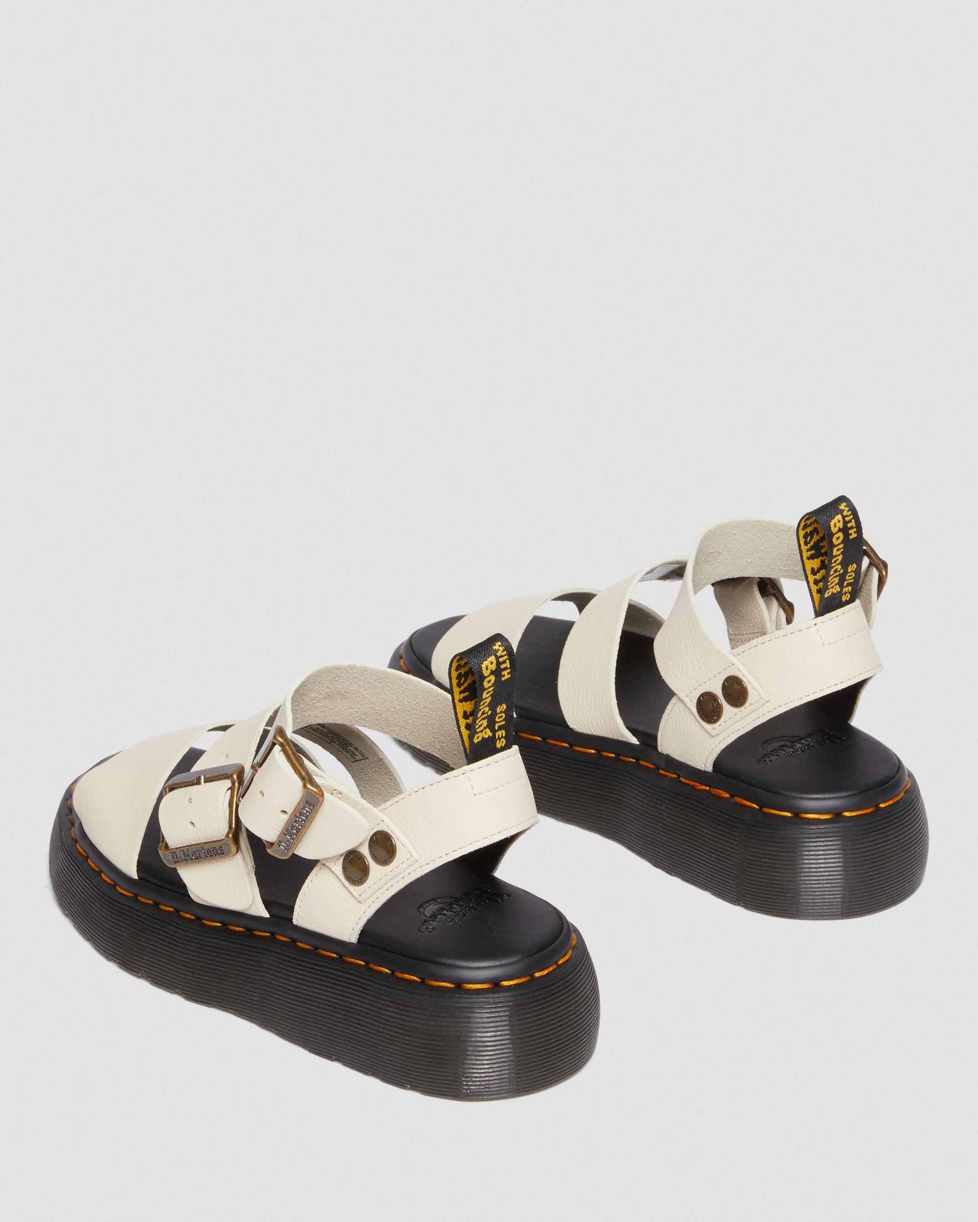 Gryphon Quad Leder Plattform Sandalen