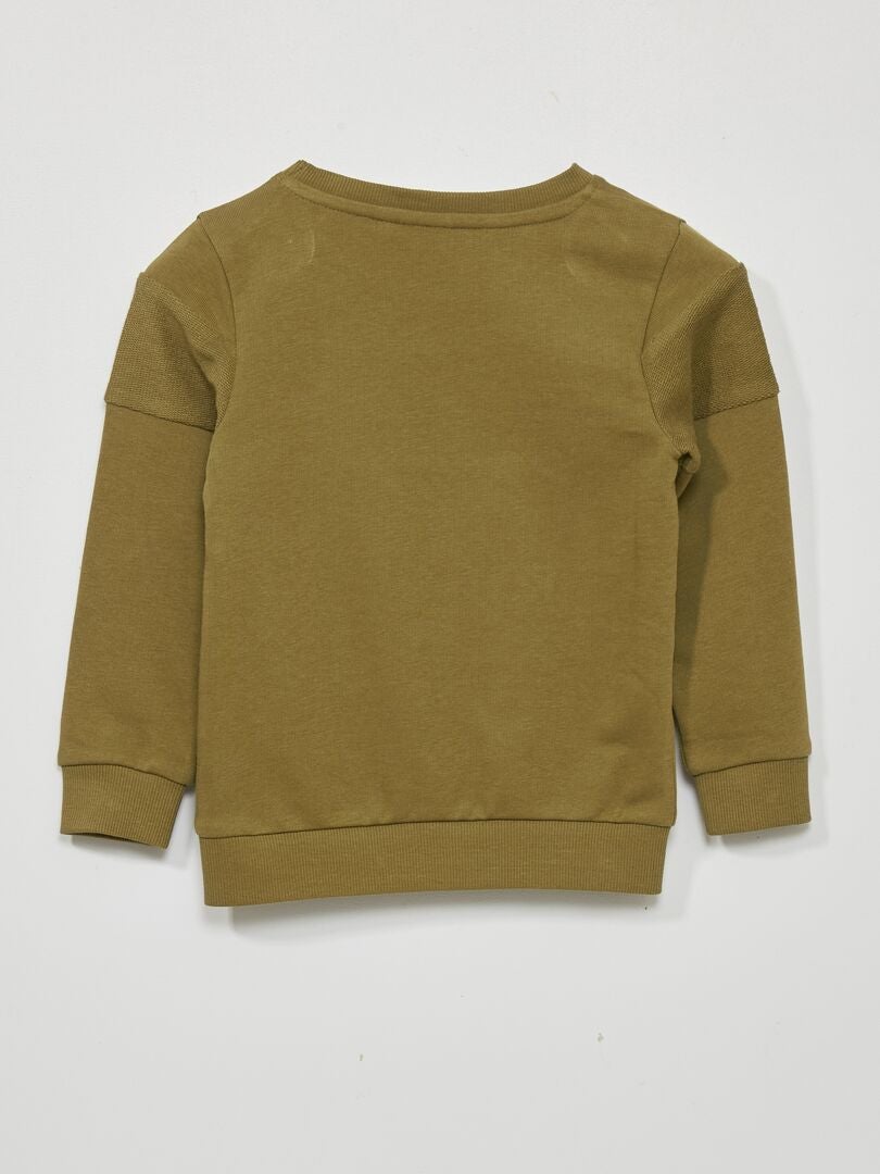 Sudadera bimaterial - CAQUI