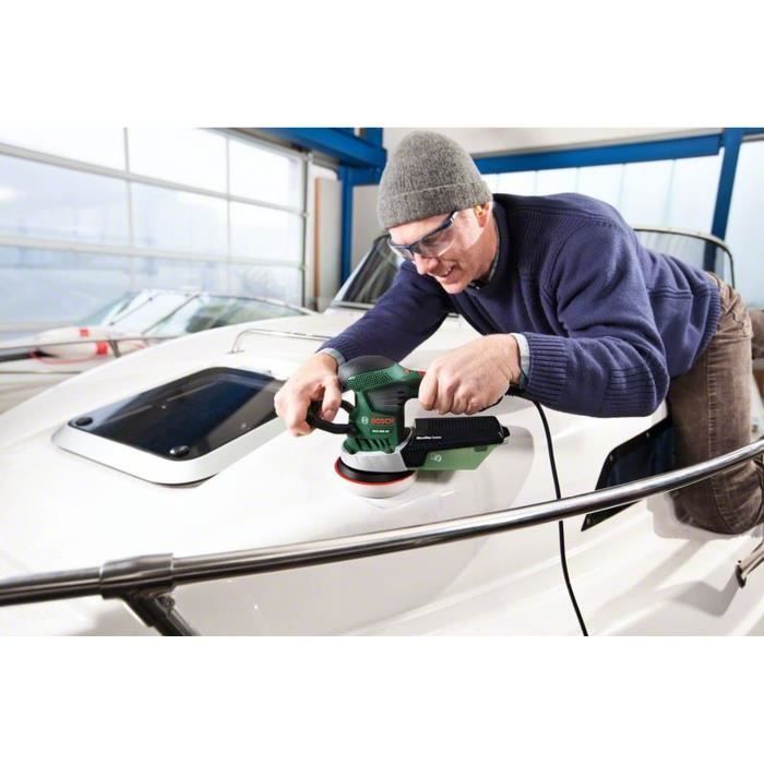 Bosch corded random orbital sander - PEX 400 AE (350W, supplied with storage case, 1 paper assistant, 1 G 80 sandpaper)