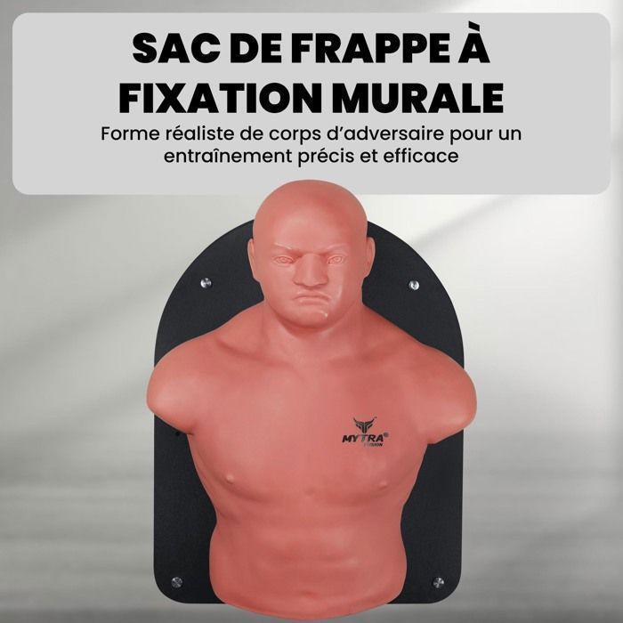 Mannequin de Boxe Mural – Mytra  Fusion – Buste de Frappe Fixe – Arts martiaux - MMA, Muay Thai