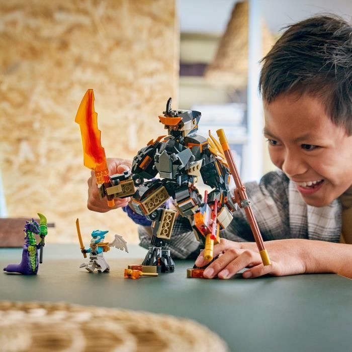 LEGO NINJAGO 71854 La Mission du Robot Cole et du Dragon Zane - Jeu de Construction 7 ans