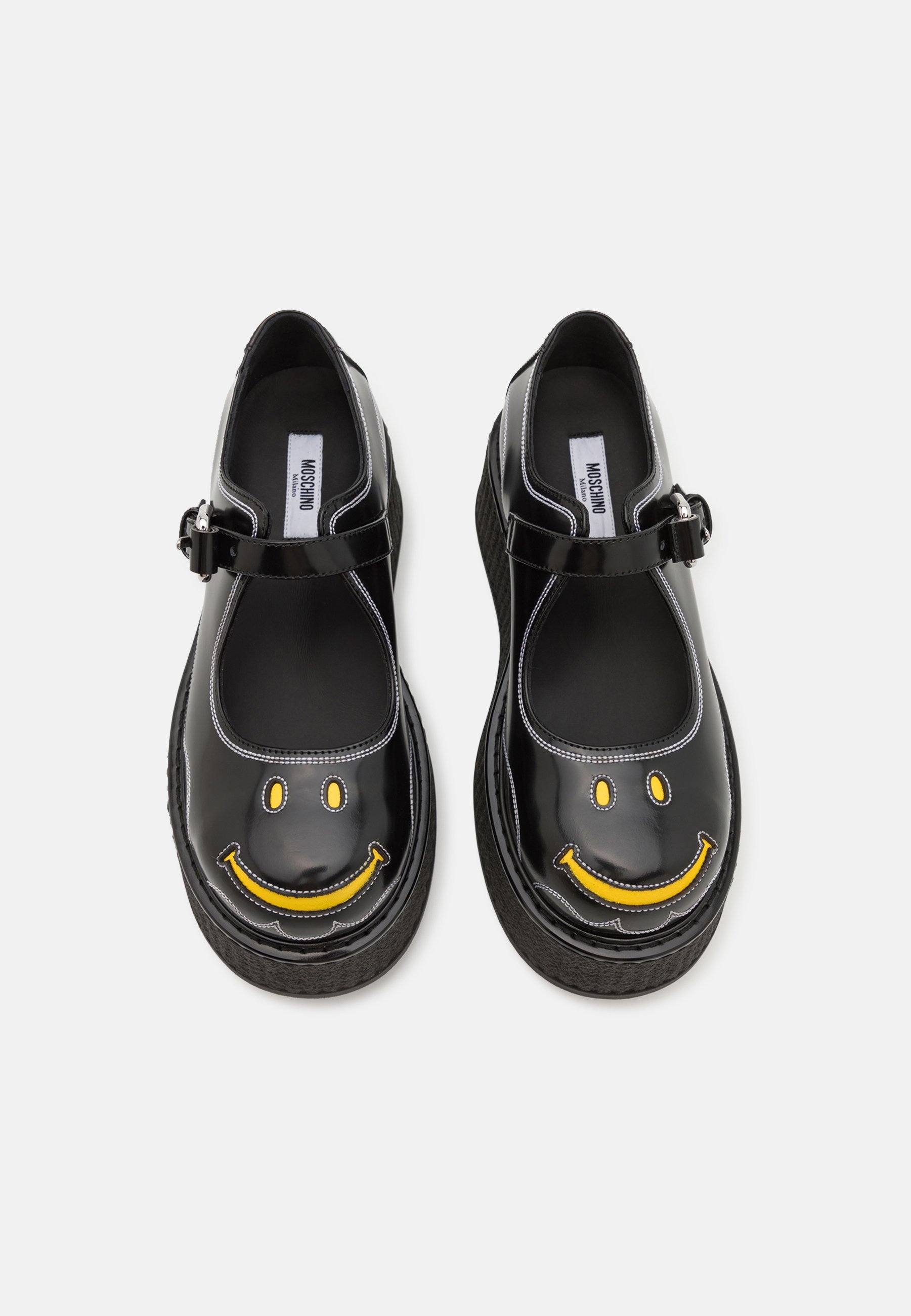 MOSCHINO DAMESSCHOENEN - Plateauhakken - zwart/geel