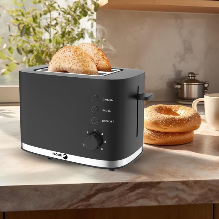 Torradeira - FAGOR - FG250 - 4 funções: Bagel, Reaquecer, Cancelar, Descongelar