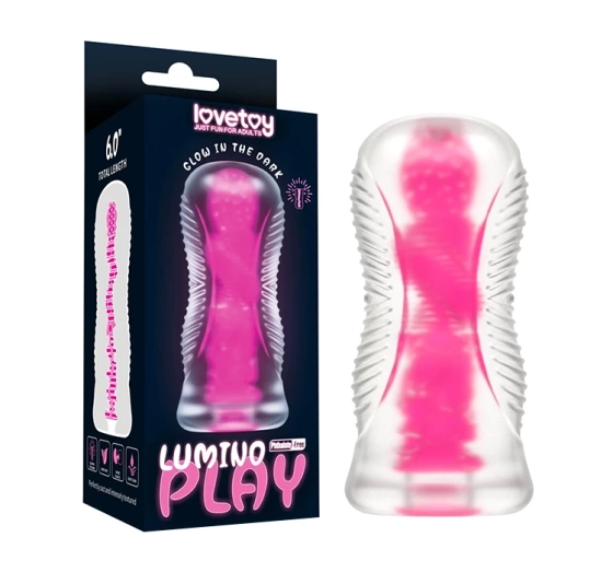 Lovetoy Lumino Play męski masturbator świecący w ciemności Różowy