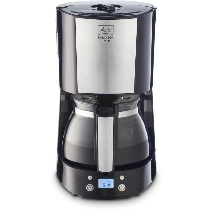 Cafeteira de filtro MELITTA - Enjoy Top Timer 1017-11 Preta - Função AromaSelector® - Sistema Anti-gotejamento