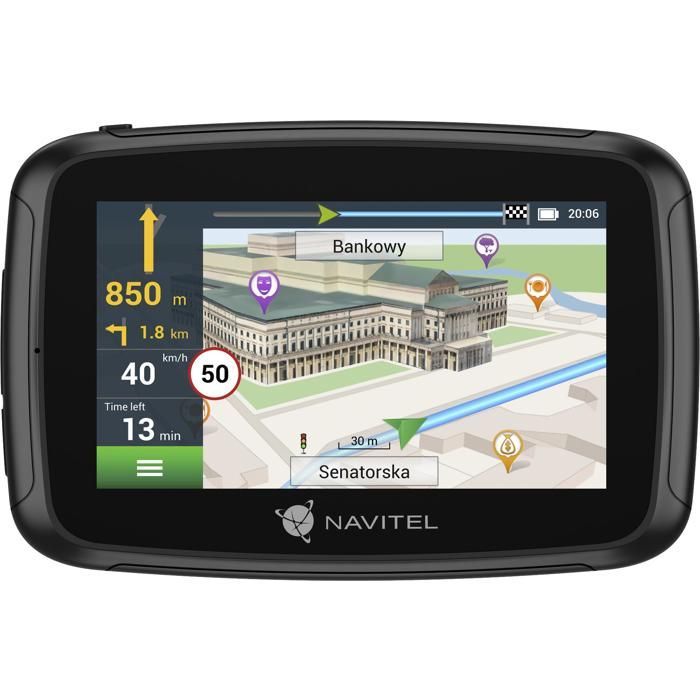 Navegador GPS - NAVITEL - G590 MOTOCICLETA - Tela de 5 polegadas - Resolução 800x480 - Bluetooth e USB