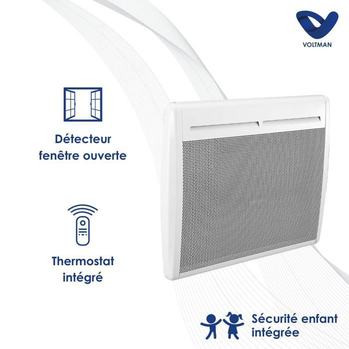 1000W elektrisk panelvarmer - Voltman