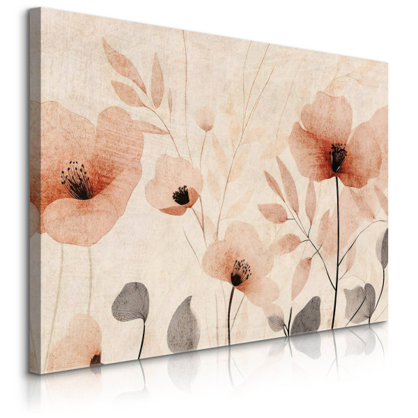 Obraz Czerwone Maki Kwiaty W Stylu Boho 30x20cm