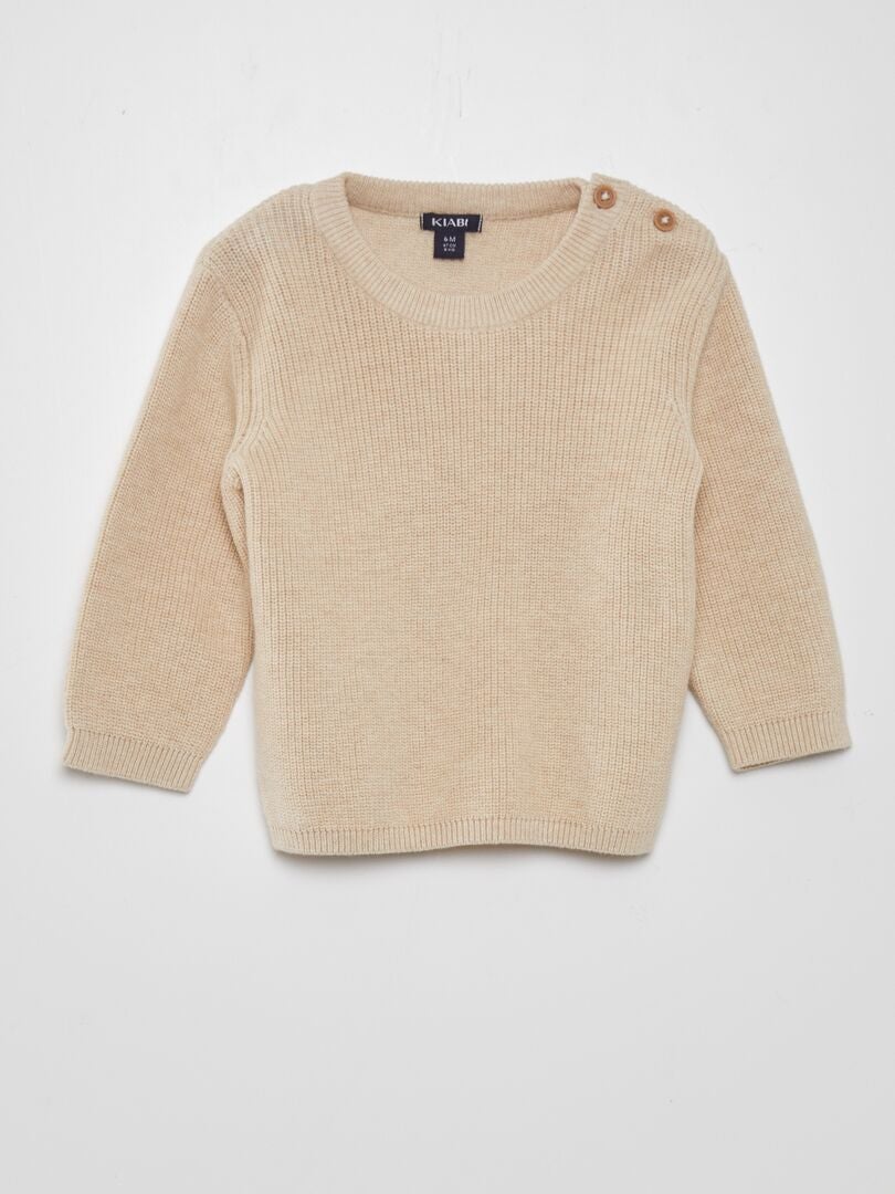 Gebreide trui - BEIGE