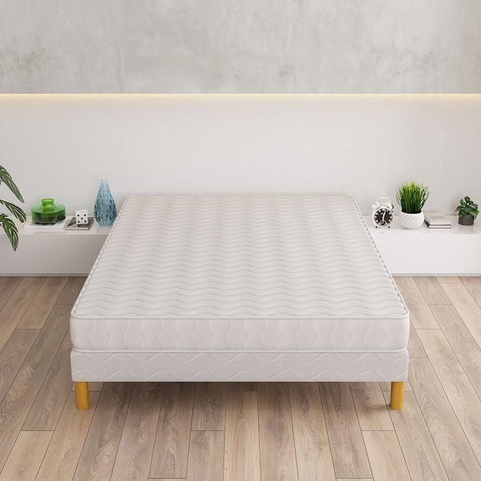 Conjunto COMFORT: Base de cama + colchón 140x190 cm | Altura 15 cm | Espuma de poliuretano | 4 patas | Equilibrado