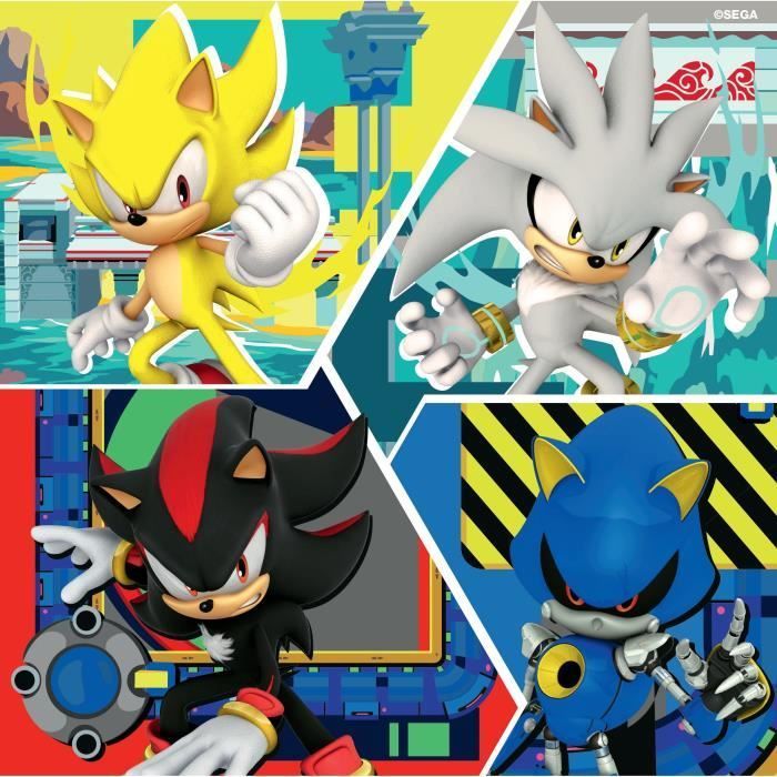 Puzzles 3x49 pièces Les aventures de Sonic, A partir de 5 ans, 12001133, Ravensburger