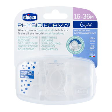 Chicco Physio Crystal fopspenen 16-36 maanden, 2 stuks.