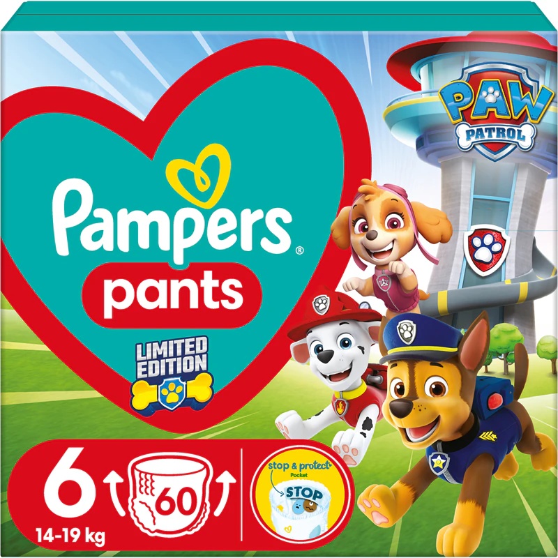 Pampers Pants Paw Patrol plenice za enkratno uporabo velikost 6