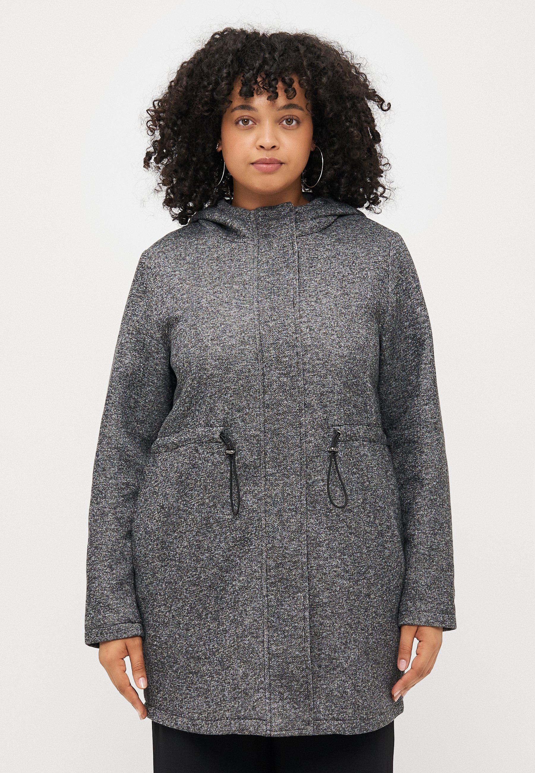 ALLEEN Carmakoma CARSEDONA LIFE LIGHT HOOD - Parka - donkergrijs gemêleerd