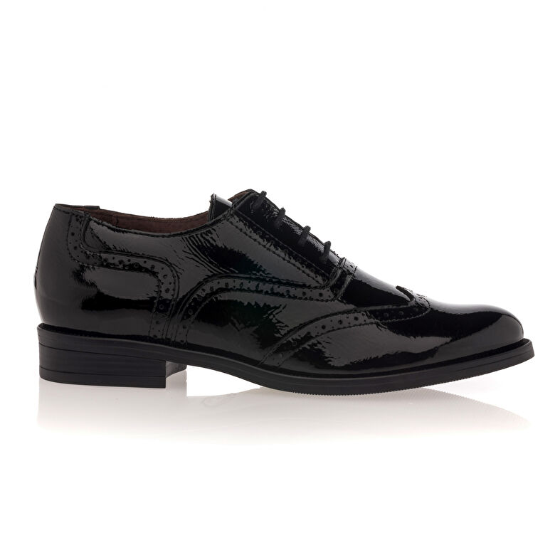 Schwarze Schnürschuhe für Damen / Derby-Schuhe