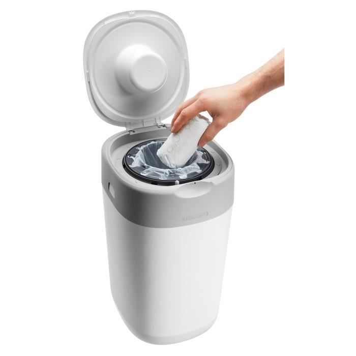 Tommee Tippee Twist & Click Sangenic TEC Nappy Bin, Holds Up to 30 Nappies, Odour and Germ Protection
