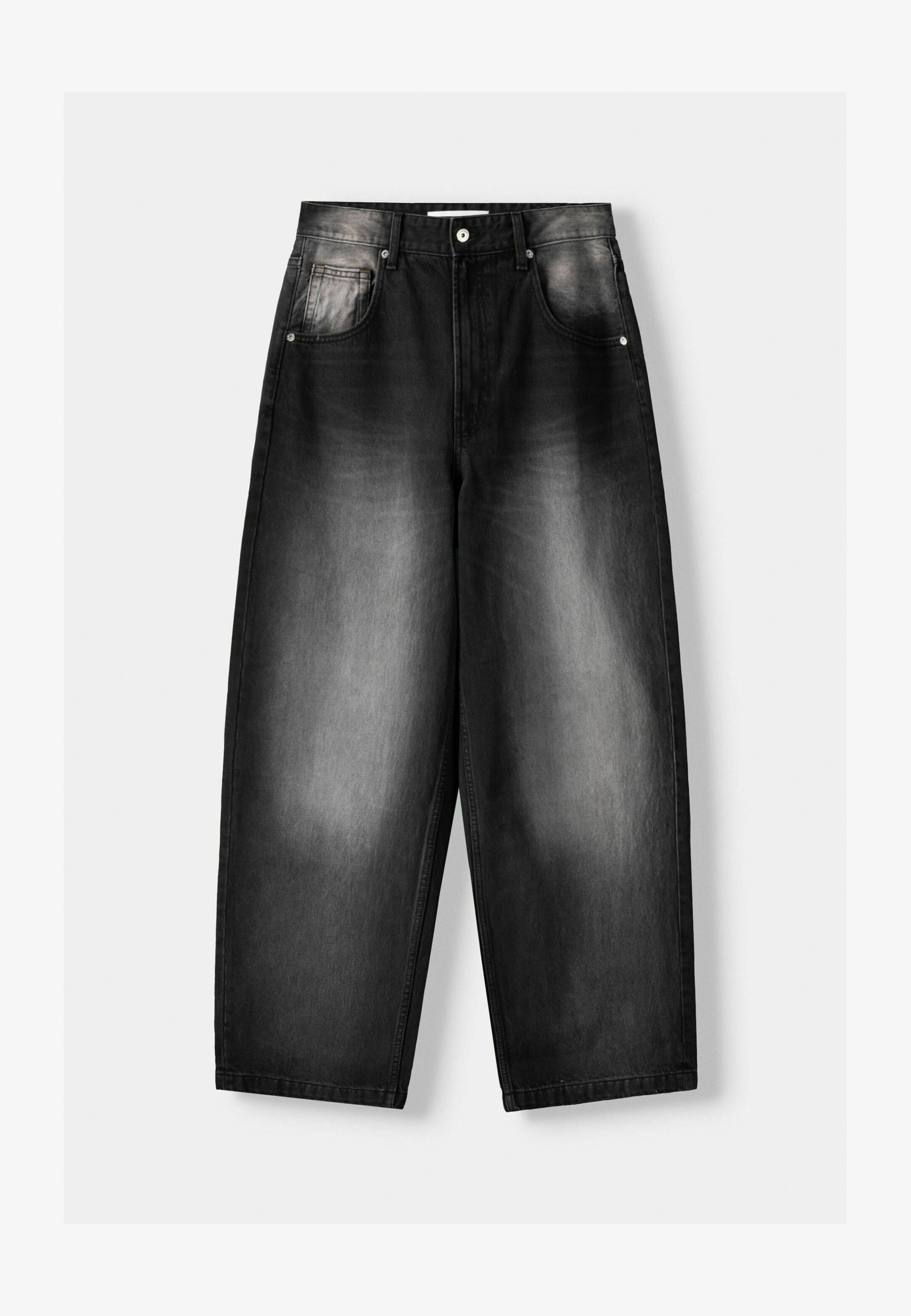 Bershka SUPER BAGGY - Väljät farkut - denim