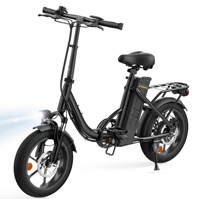 Vélo électrique iscooter U4 16 pouces 250W, batterie 36V 10.4Ah, vitesse maximale 25 km/h, pliable.