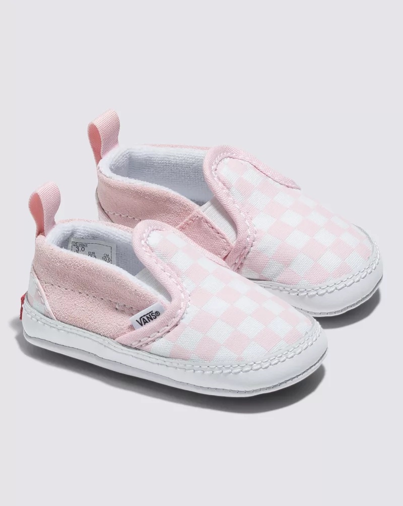 Infant Slip-On V Crib Checkerboard Shoe