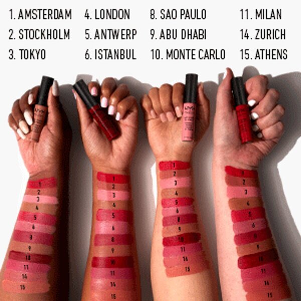 NYX Professional Makeup SMLC08 Sao Paulo mīkstais matētais lūpu krēms<br>8ml