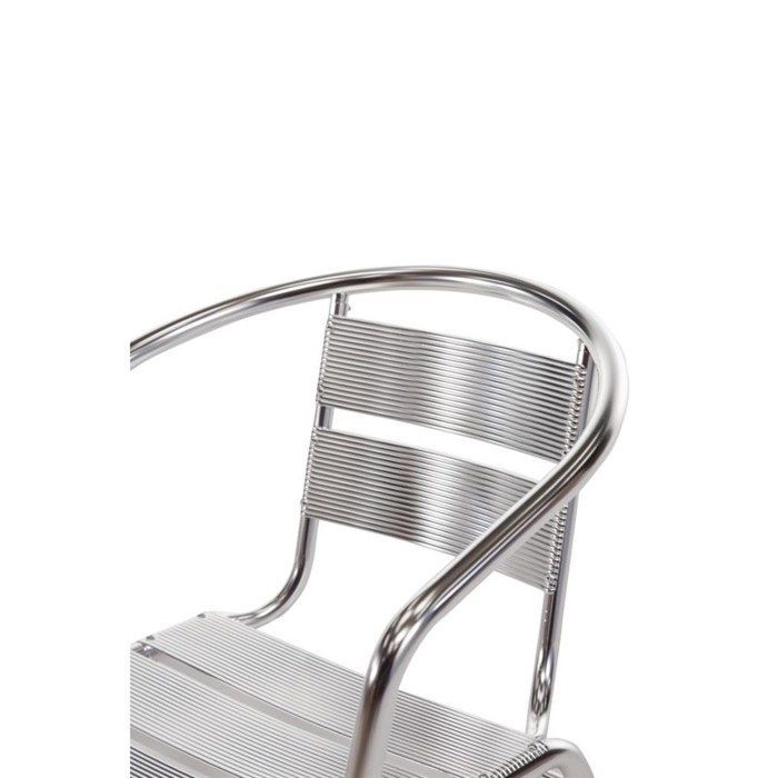 Lot de 4 fauteuils en aluminium (H)450 mm empilables