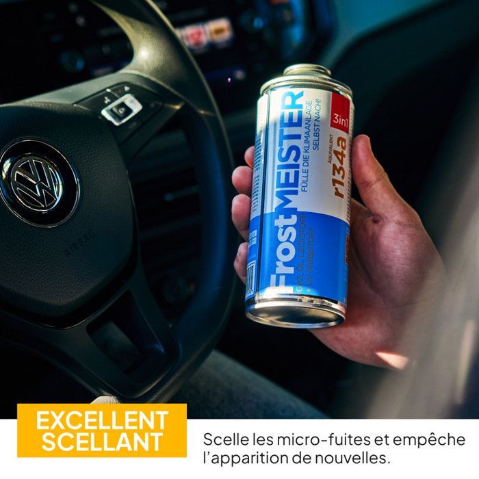 Car Air Conditioning Recharge Kit R134a/R12 - FROSTMEISTER 3in1 - 3x235g - Refrigerant Gas - Car Air Conditioning Recharge Spray