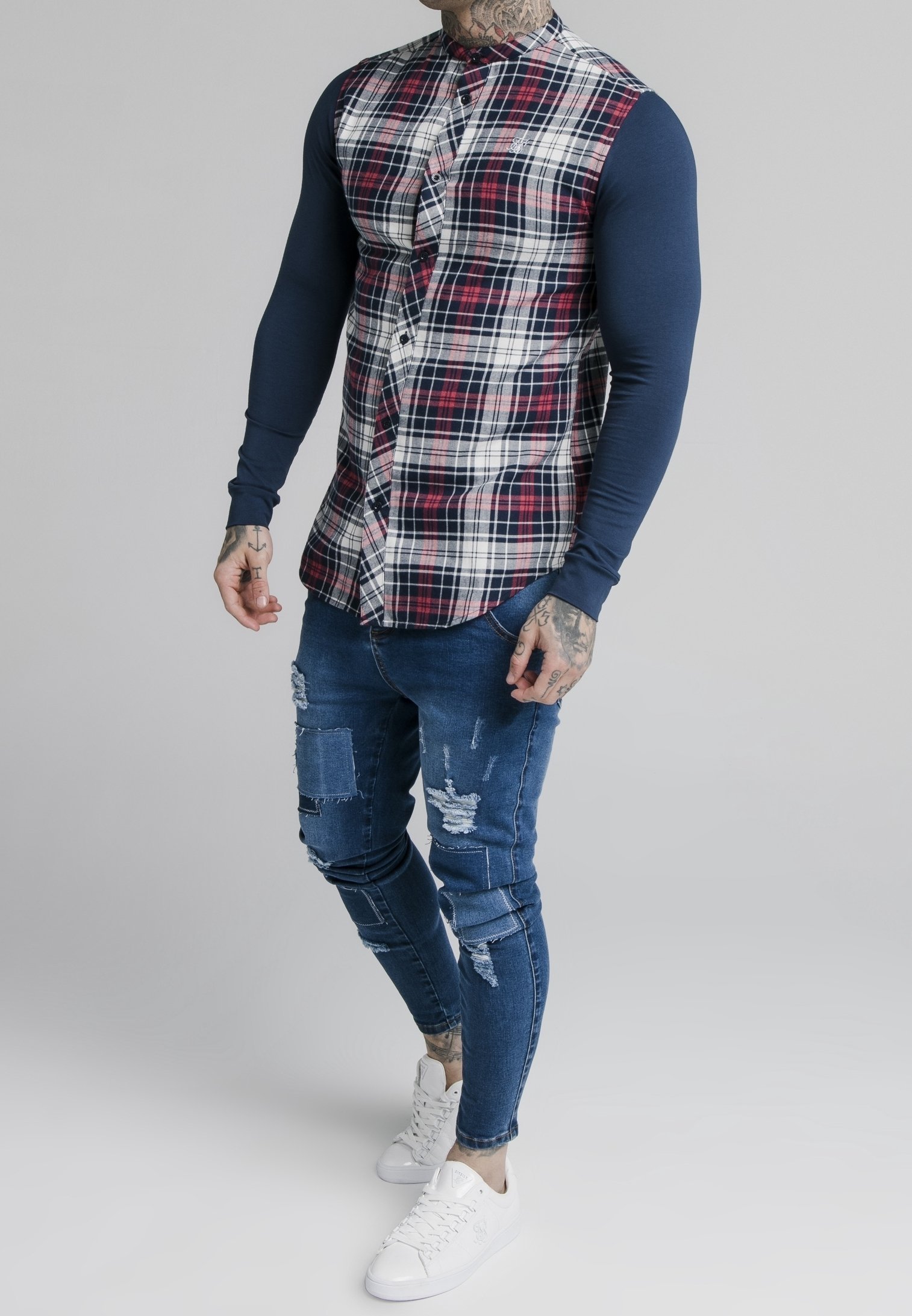 SIKSILK shirt - donkerblauw