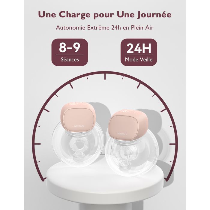 Momcozy S9 Pro Tire-lait Électrique Portable, 24mm Rose