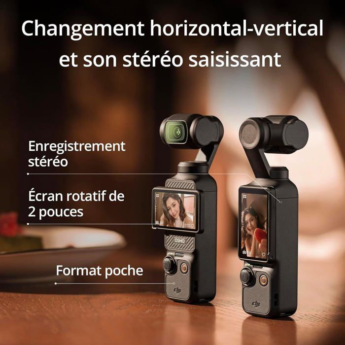 DJI Osmo Pocket 3 Creator Bundle, câmera vlog CMOS de 1'' e vídeo 4K/120fps