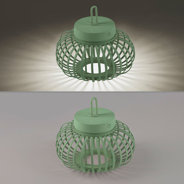 Lampă de masă și de podea Korga LED cu baterii, verde, ⌀ 25 cm