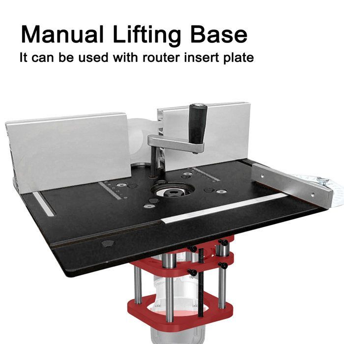 Base para mesa de fresadora SURENHAP, base para mesa de fresadora de elevación manual de 51 mm, base para sierra de bricolaje