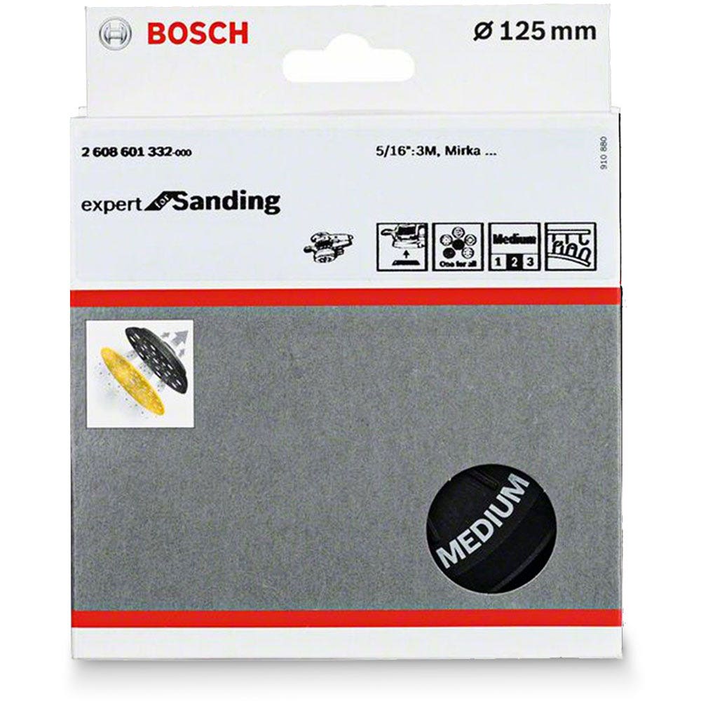 Disco de lixa orbital aleatória médio BOSCH de 125 mm com velcro e laço – Compatível com diversas marcas