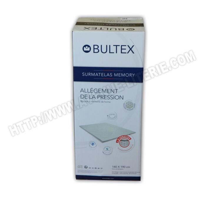 Mattress topper - BULTEX - Memory Bultex - 160x200 cm - Memory foam - 5 cm thick