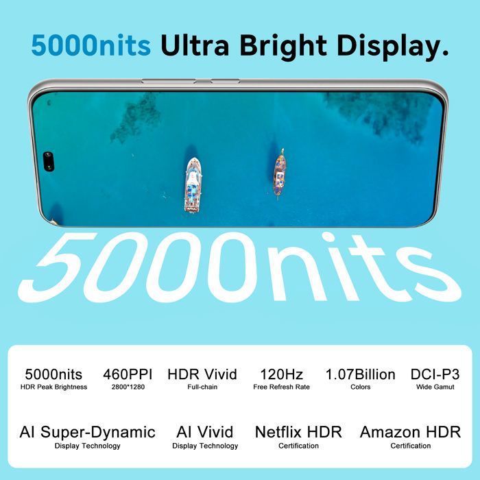 Smartphone 5G - HONOR 400 Pro - 12 GB de RAM - 512 GB - Cámara con IA ultra nítida de 200 MP - Batería de 5300 mAh - Gris - Versión UE