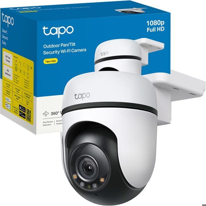 Cámara de vigilancia exterior Tapo C500 - 360° 1080p - Visión nocturna - Notificaciones en tiempo real - Detección de personas