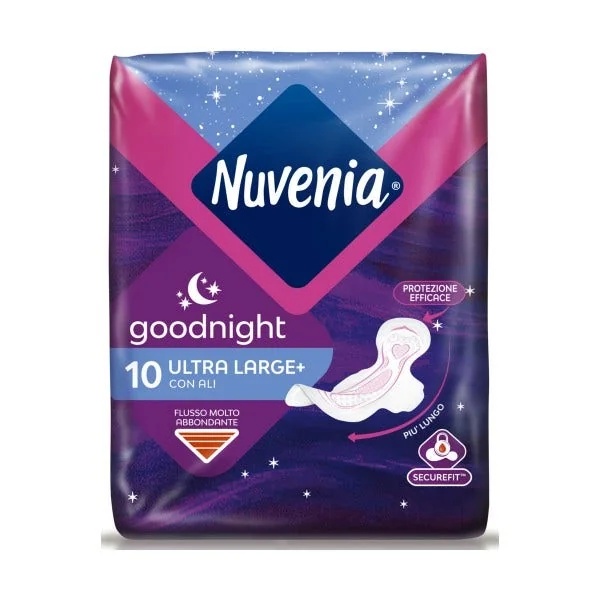 NUVENIA Nuvenia Ultra Night Wings 10 stuks maandverband met nachtvleugels