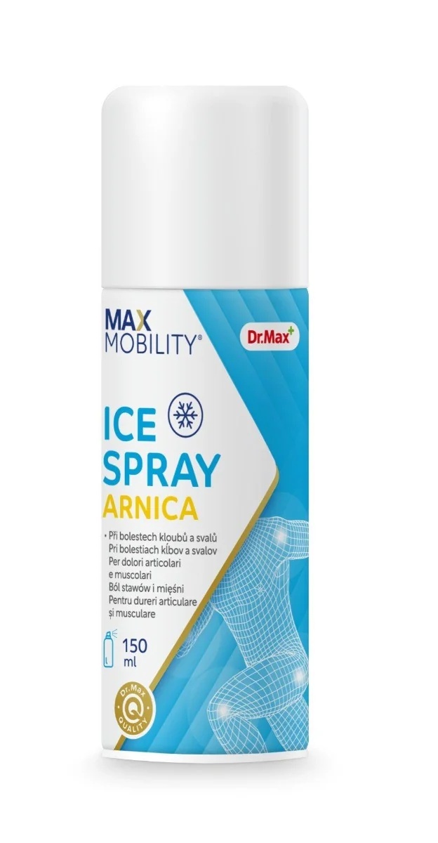 Dr.Max Ice Spray met Arnica 150 ml tegen gewrichts- en spierpijn.