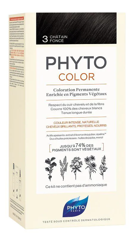 Phyto Phytocolor Farba do włosów, 3 Ciemny Kasztan