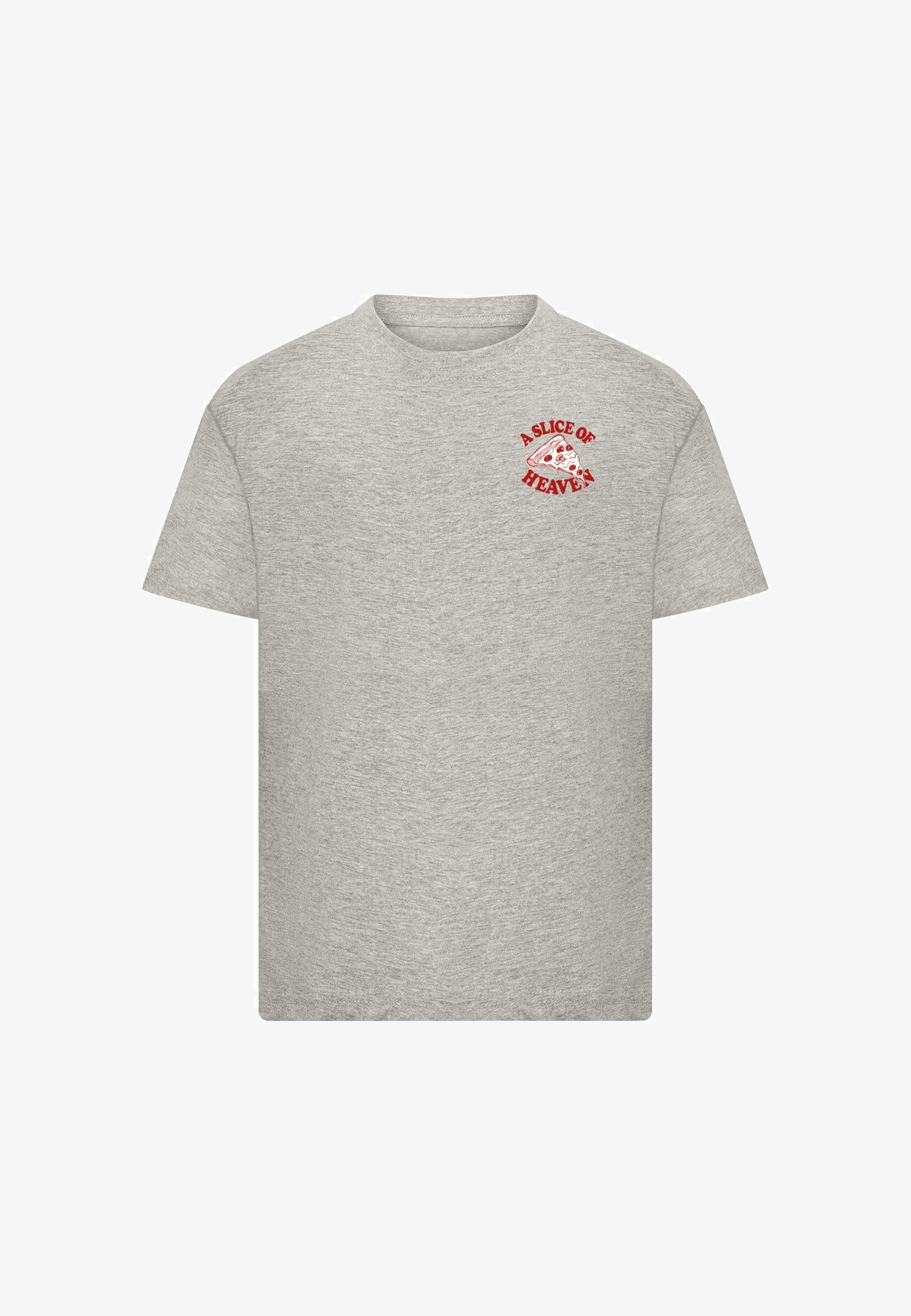Maglietta Mister Tee SLICE OF HEAVEN PIZZA TEE - Stampa - grigio melange